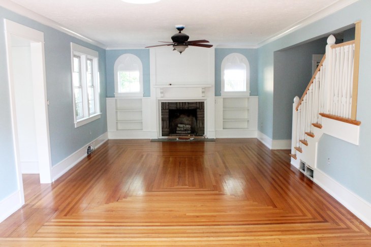 fireplace trimmed out