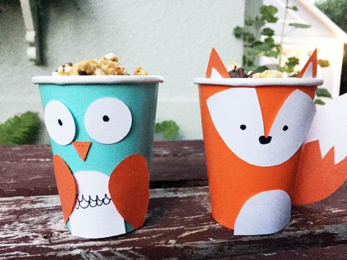 owl and fox cups