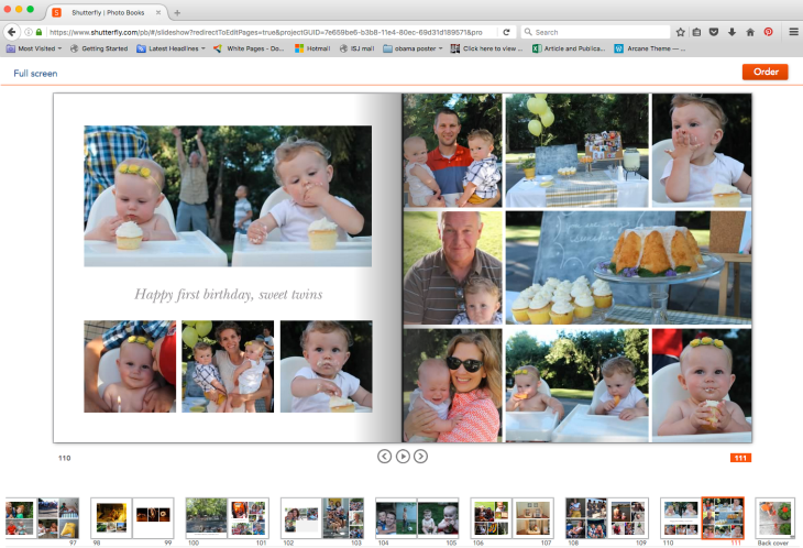 shutterfly spread